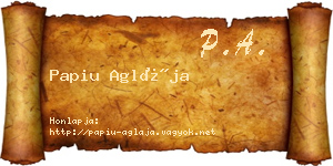 Papiu Aglája névjegykártya